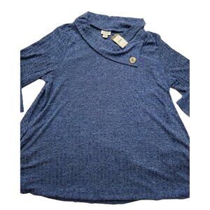 Avenue Women's Miley Rib Button Tunic Top - Size 20 (NWT)